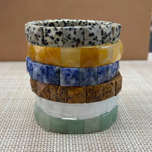Natural Mother of pearl bracelet design agate women jewelry face cutting square shape design malachite stone fashion necklace 