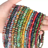 Natural Mother of pearl disc shape jewelry beads for women chain design making colorful ball bracelet small size stone DIY fashion 
