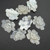 Natural Mother of pearl rose flower cutting thin for bracelet design making handmade women jewelry watch making black shell 