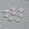 Natural Mother of pearl necklace little flower carving for earring design making white shell cabochon design women jewelry necklace 