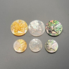 Natural Mother of pearl cabochon cutting round shape animal image for women pendant design inlay making embossment design