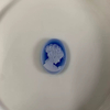 Natural Mother of pearl cameo design earrings agate shell lady face for women jewelry making pendant inlay blue agate cabochon 