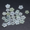 Natural Mother of pearl flower cutting earring design jade material chalcedony small beans rings inlay design making jewelry 