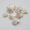 Natural Mother of pearl conch pendant small size original shell white shell women necklace design making cabochon cutting 