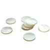 Natural Mother of pearl round shape cutting jewelry inlay pendant design for women earring making parts plain face thin beads