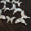 Natural Mother of pearl brown color ball necklace jewelry chain design making DIY small size shell bracelet design white shell 