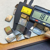 Natural Mother of pearl black shell rectangle shape cutting for pendant making inlay jewelry square carving women necklace 
