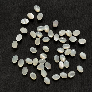 Natural Mother of pearl cabochon oval shape rings egg shape jewelry inlay design for women chain making small beads parts
