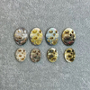 Natural Mother of pearl flower image cutting oval shape pendant embossment face for jewelry inlay making jesus design beads