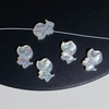 Natural Mother of pearl flower animal design cutting jewelry beads white shell dog shape necklace using DIY small beads bracelet 