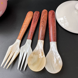 Natural Mother of pearl fork shape cutting for women using beauty style spoon design jewelry jewelry cabochon abalone shell