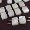 Natural Mother of pearl square necklace design for bracelet making plain face white shell rings design making inlay jewelry