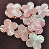 Natural Mother of pearl pink color flower cutting earring design face cutting cabochon pendant inlay making for necklace DIY