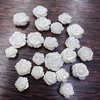 Natural Mother of pearl rose flower carving for necklace making design jewelry double side cutting bracelet DIY cabochon small beads