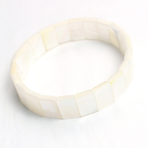 Natural Mother of pearl shell bracelet design for women fashion jewelry making square shape black shell white shell necklace 