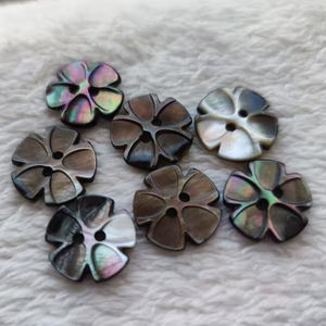 Natural Mother of pearl small button shape cutting black color parts for clothing making cabochon carving fashion jewelry using 
