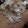 Natural Mother of pearl logo design cutting for necklace making women bracelet hollow design cabochon small beans fashion jewelry