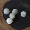 Natural Mother of pearl small beans shape cutting round ball flower design for women necklace DIY bracelet making bombe cabochon