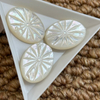Natural Mother of pearl oval cabochon cutting for pendant inlay design embossment image small beans face carving pretty things