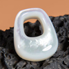 Natural Mother of pearl bigger pendant small cabochon bombe shape women jewelry design double face black shell beans 