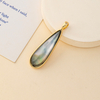 Natural Mother of pearl drop shape design carving long size for earrings making women jewelry DIY thin drop abalone shell colorful