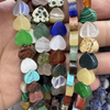 Natural Mother of pearl heart shape cutting colorful stone for lady necklace design pretty things for girl jewelry making bracelet 