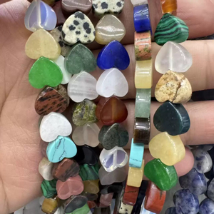 Natural Mother of pearl heart shape cutting colorful stone for lady necklace design pretty things for girl jewelry making bracelet 