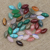 Natural Mother of pearl marquize shape cabochon for rings cutting colorful stone malachite women jewelry making design inlay 