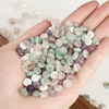 Natural Mother of pearl letter cutting round shape small parts for bracelet making girl jewelry design colorful stone rose crystal 