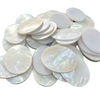 Natural Mother of pearl oval shape bigger pendant using for women jewelry making white shell for watch design disco beans 