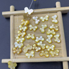Natural Mother of pearl bow design cutting for bracelet making DIY women jewelry pretty bow shape earrings black color small beans 