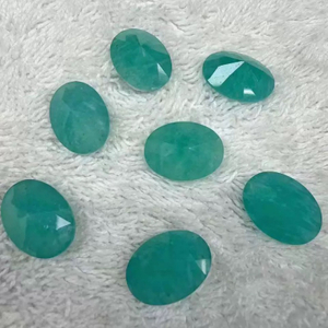 Natural Mother of pearl small beans cutting face cabochon oval shape for rings inlay design making amazon stone blue stone bombe