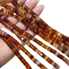 Natural Mother of pearl little beans for bracelet design pretty things red agate square shape women necklace DIY making 