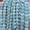 Natural Mother of pearl heart shape cutting for necklace design making face cutting bracelet design rose crystal Amazonite stone 