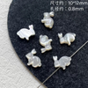 Natural Mother of pearl cabochon design cutting for bracelet design making pretty parts clover shape butterfly design women jewelry