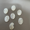 Natural Mother of pearl oval shape cutting women jewelry pendant making white shell inlay design small beans embossment
