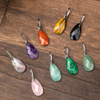 Natural Mother of pearl drop shape cutting crystal face cutting bombe shape bigger earring double face lapis stone pendant design 