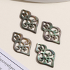 Natural Mother of pearl hollow design for earring design women jewelry DIY making pendant design image oval cabochon small beans 