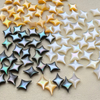 Natural Mother of pearl small cabochon for bracelet design diamond shape cutting bombe face girls jewelry making parts little star