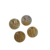 Natural Mother of pearl hollow design round rings for women bracelet making small beans yellow shell little things flat cutting 