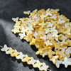 Natural Mother of pearl butterfly shape for necklace design making small beans cabochon yellow shell women bracelet DIY using