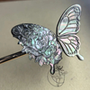Natural Mother of pearl butterfly shape cutting for pendant design making face carving bigger size jewelry inlay design cabochon 