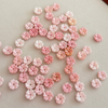 Natural Mother of pearl flower shape carving pink shell earrings design queen conch women necklace DIY making small beans 