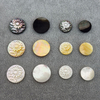 Natural Mother of pearl flower cabochon cutting round pendant women jewelry fashion design embossment shape icons image 