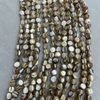 Natural Mother of pearl small beans cutting for necklace design making gray shell women fashion jewelry DIY conch shell bracelet