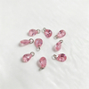 Natural Mother of pearl drop shape cutting crystal face carving for earring parts small things pink color bracelet design making 