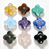 Natural Mother of pearl clover shape cutting for pendant design face carving Amethyst crystal lapis stone for bracelet cabochon 
