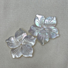 Natural Mother of pearl flower shape cutting bigger brooch design for women jewelry making cabochon bracelet design white shell