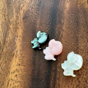 Natural Mother of pearl animal shape cutting for women jewelry design necklace DIY making pretty things rabbit cabochon pink shell 