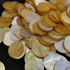 Natural Mother of pearl round shape cutting disco design for pendant yellow shell women pendant making design parts bigger size